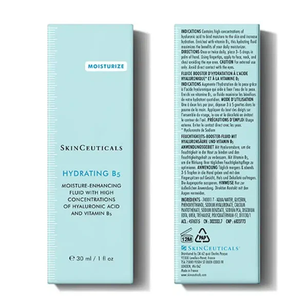 SkinCeuticals Hydrating B5 Gel Serum 30ml (1 fl oz) – Oil-Free Hyaluronic Acid Moisturizer