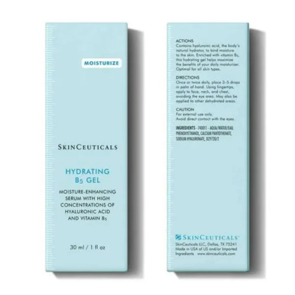 SkinCeuticals Hydrating B5 Gel Serum 30ml (1 fl oz) – Oil-Free Hyaluronic Acid Moisturizer