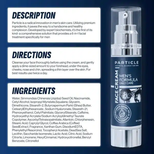 Men’s Face Cream for Dark Spots & Eye Bags 1.7 oz