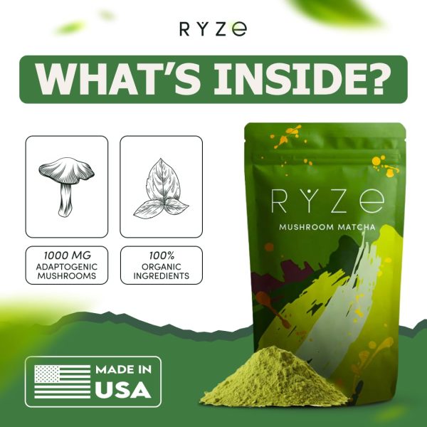 Ryze Mushroom Matcha Instant Coffee | 30 servings
